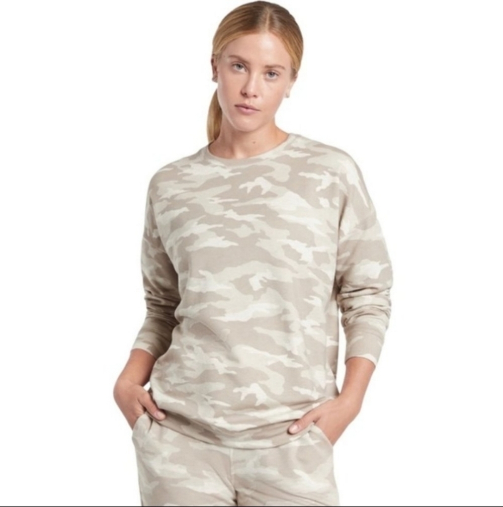 Athleta Studio To Street Camo Sweatshirt